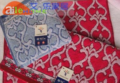 金號(hào) 專柜 運(yùn)動(dòng)風(fēng)毛巾 紅藍(lán)情侶款 雅致純棉面巾 G14